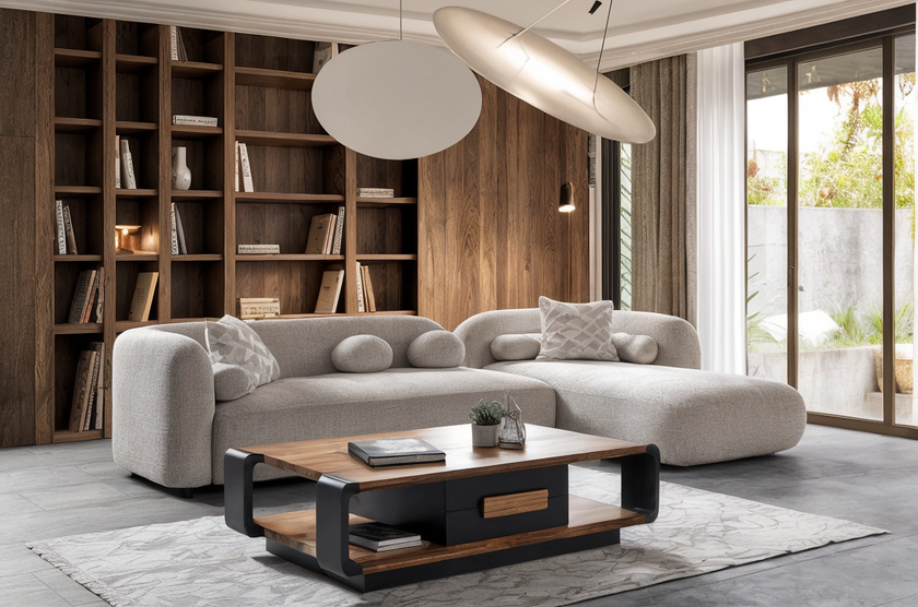 Liva Boucle 110" Sectional