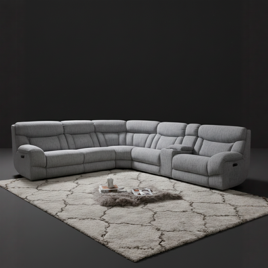 Piece sectional with double power