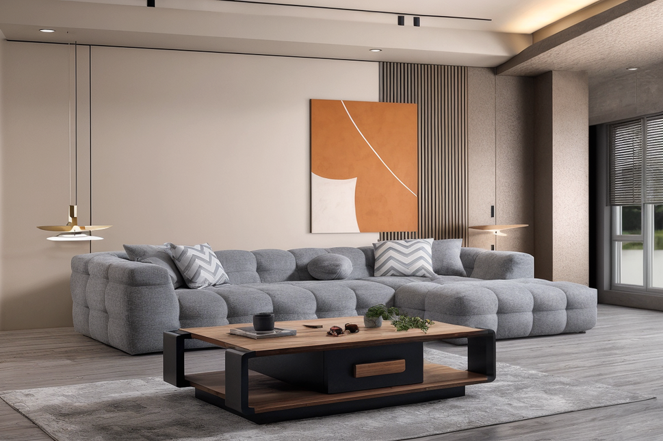 Lis 115" Boucle Sectional